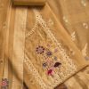 Yellow Cotton Unstitched Suit