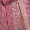 Lavender Chanderi Unstitched Suit