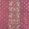 Lavender Chanderi Unstitched Suit