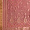 Maroon Chanderi Unstitched Suit With Dupatta