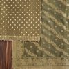 Mehendi Green Chanderi Unstitched Suit