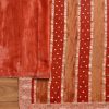 Rust Tissue Embroidered Unstitched Suit Set
