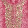 Rani Pink Tissue Brocade Embroidered Unstitched Suit Set