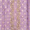 Lavender Tissue Embroidered Unstitched Suit Set