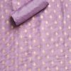 Lavender Tissue Embroidered Unstitched Suit Set