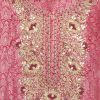 Magenta Tissue Brocade Banarasi Embroidered Unstitched Suit Set