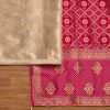 Beige Tissue Embroidered Unstitched Suit Set
