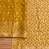 Mustard Yellow Organza Brocade Unstitched Suit Set
