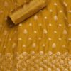 Mustard Yellow Organza Brocade Unstitched Suit Set