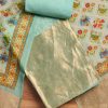 Powder Blue Chanderi Unstitched Suit Set