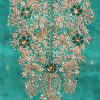 Aqua Blue Jacquard Unstitched Suit Set