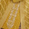 Vibrant Mustard Yellow Suit With Intricate Embroidery