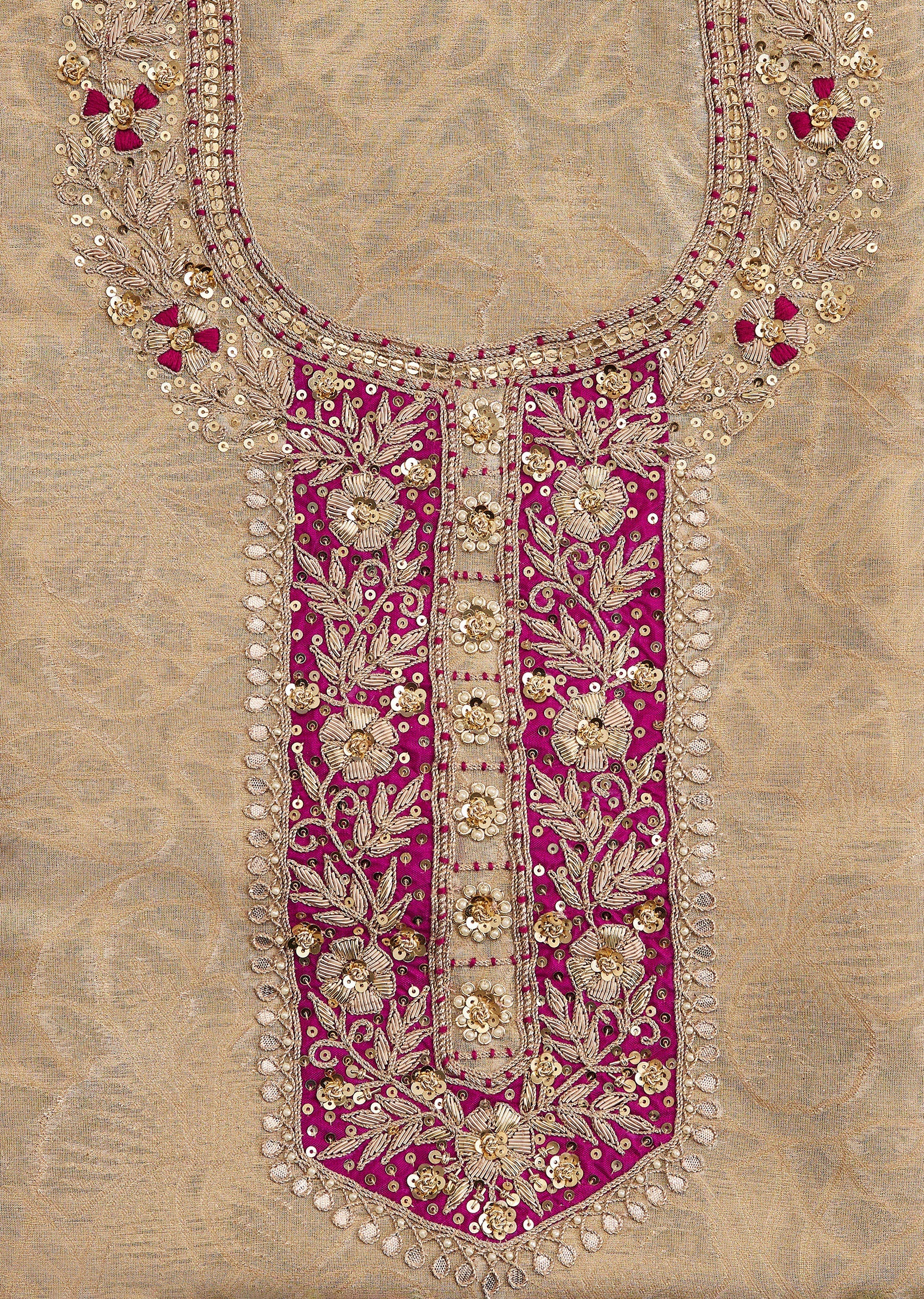 Red Tissue Suit With Shimmer