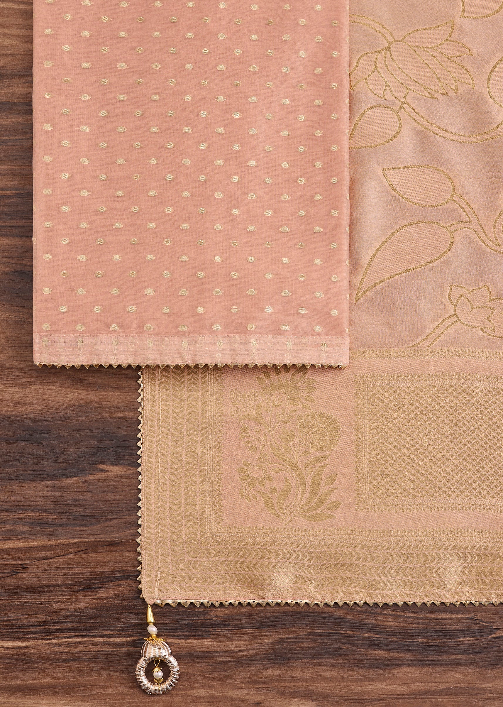 Soft Peach Embroidered Suit
