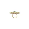 Gold Plated Green Kundan And Polki Ring