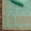 Fresh Aqua Blue Embroidered Suit