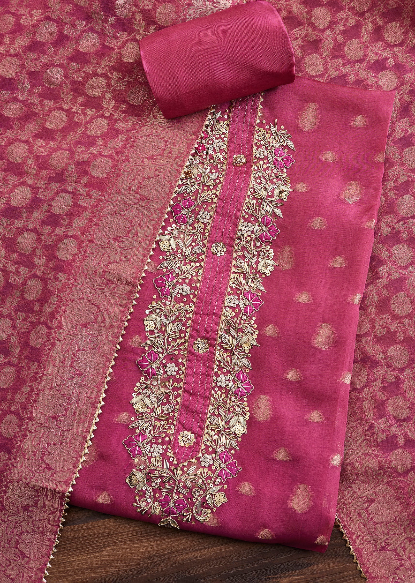 6481-bright-rani-pink-suit-1.jpg Bright Rani Pink Suit