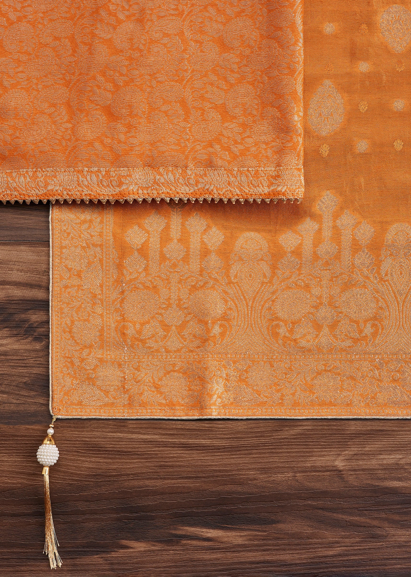 Rich Rust Orange Jacquard Suit