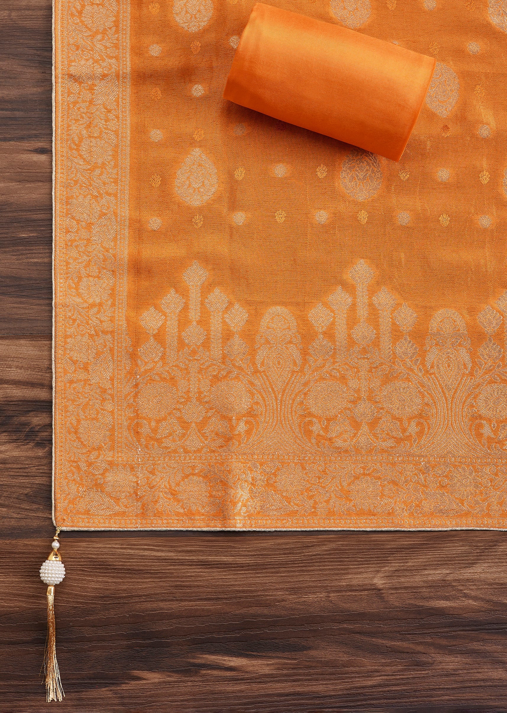 Rich Rust Orange Jacquard Suit