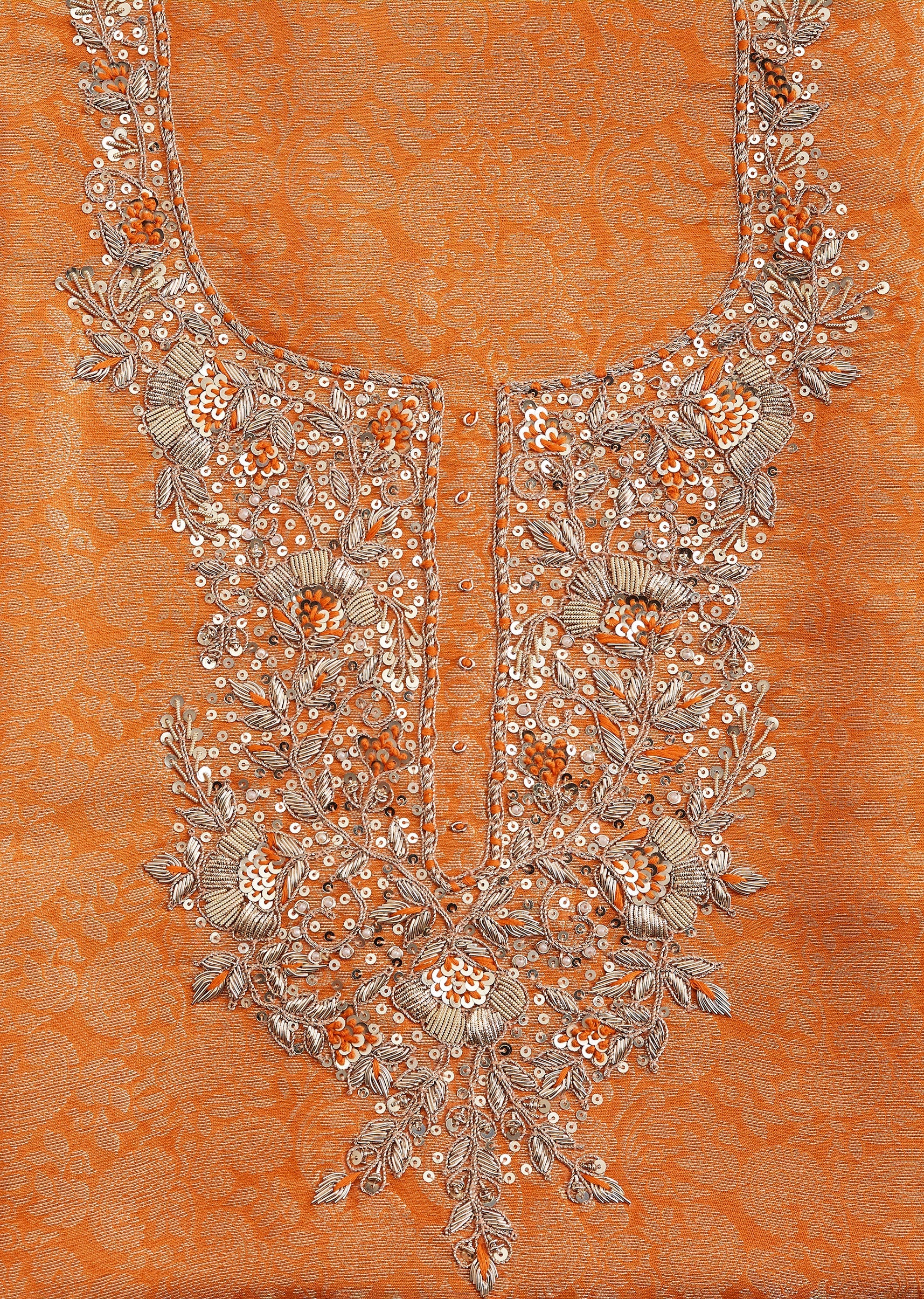 Rich Rust Orange Jacquard Suit