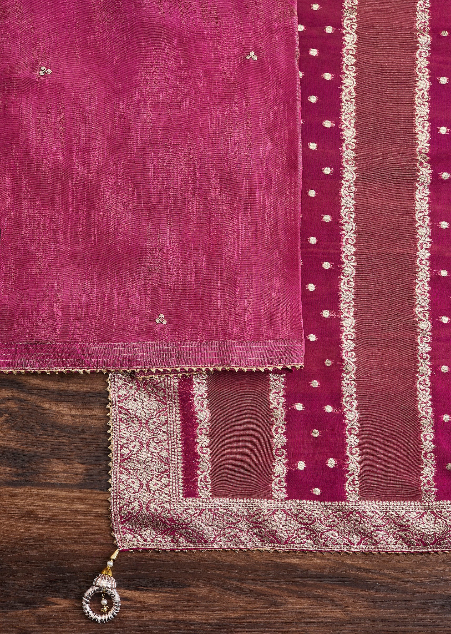 Magenta Chanderi Suit