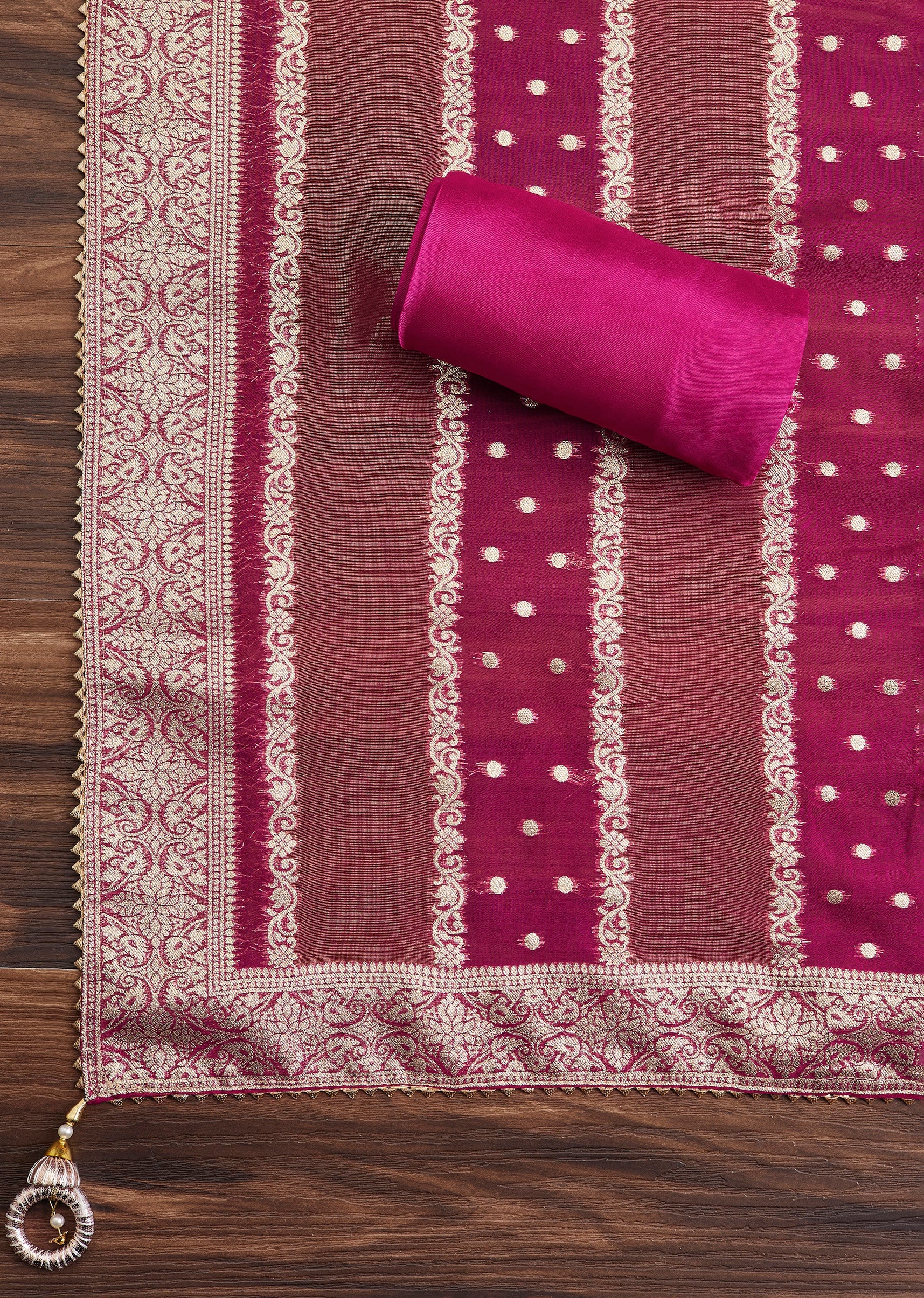 Magenta Chanderi Suit