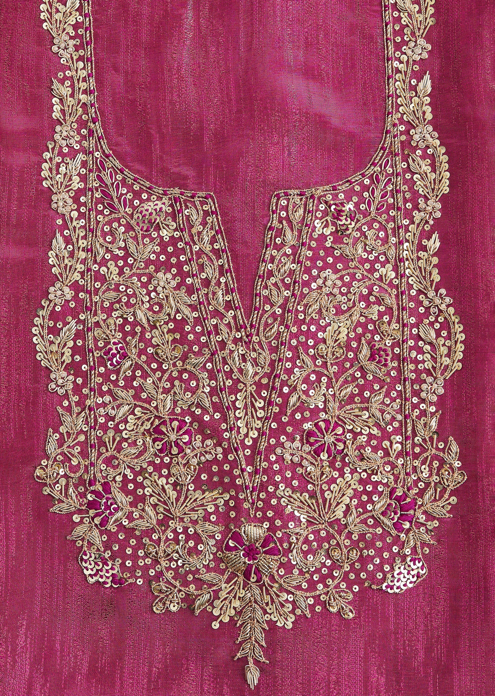 Magenta Chanderi Suit