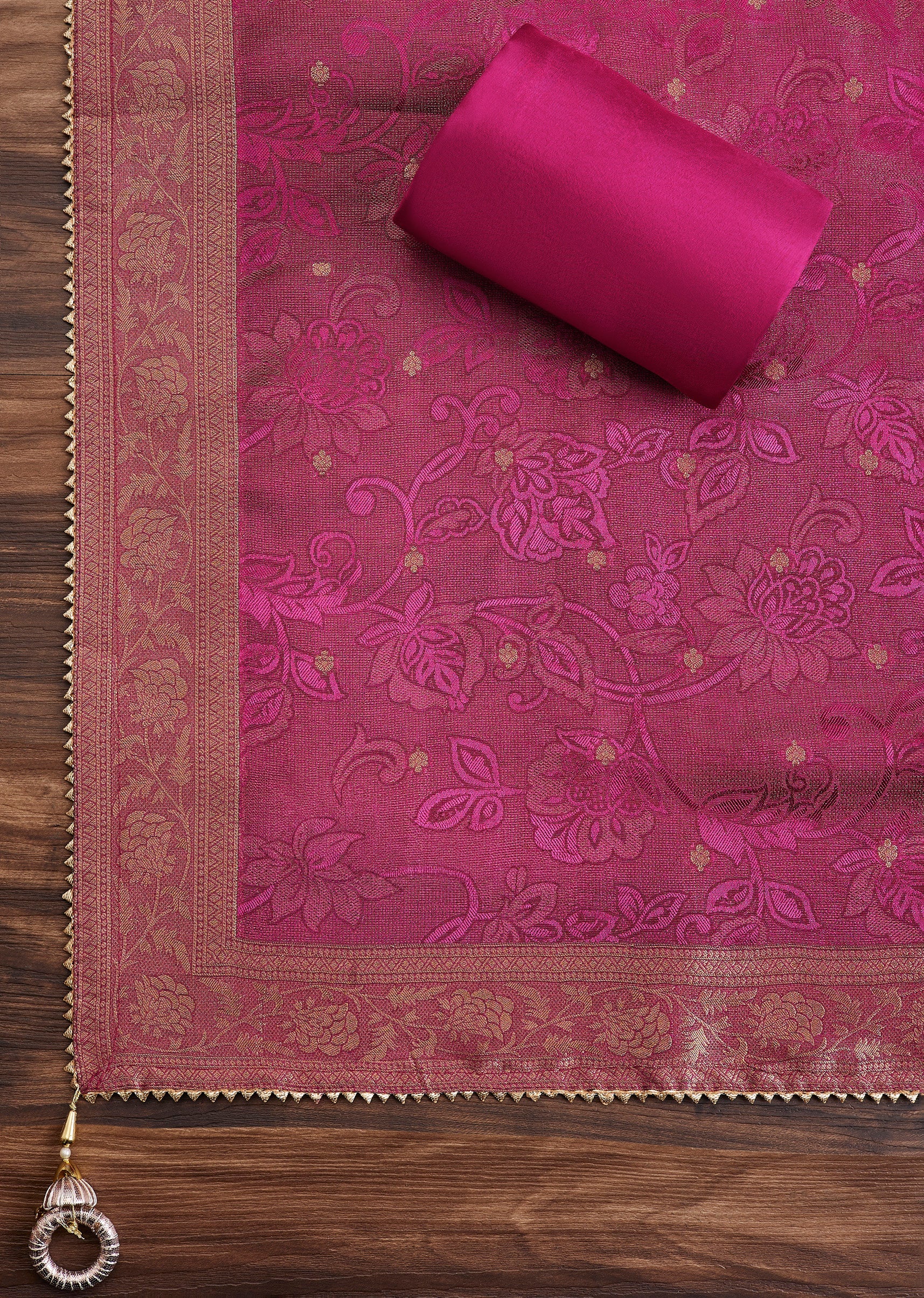 Magenta Brocade Suit