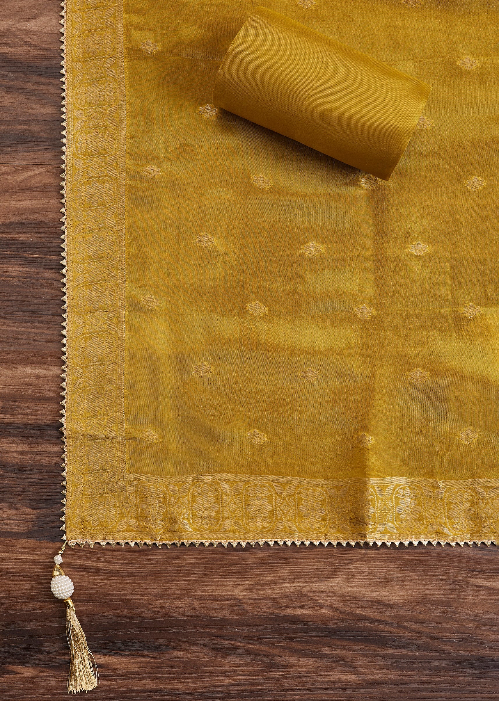 Mustard Yellow Brocade Suit