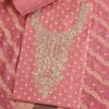 Soft Pink Embroidered Chanderi Suit