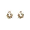 Pearl Layered Necklace Set With Gold Detailing And Matching Earrings