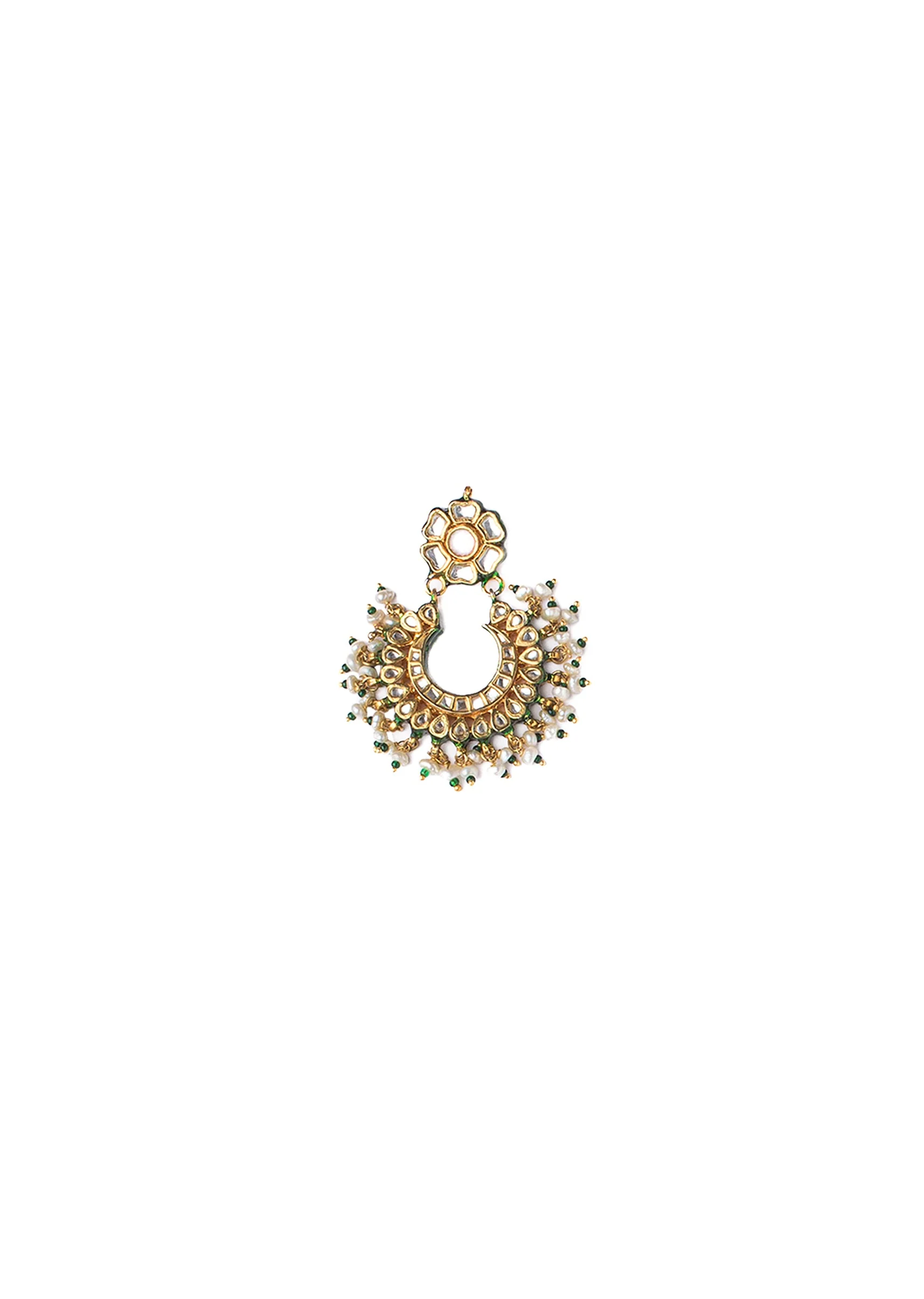 Pearl Layered Necklace Set With Gold Detailing And Matching Earrings