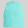 Blue And White Kids Nehru Jacket Set