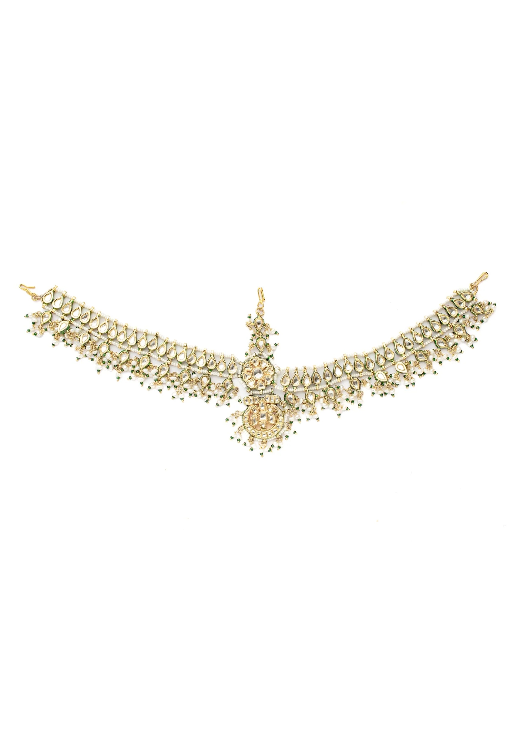 652-kundan-maathapatti-with-pearl-detailing-and-gold-tone-design-1.webp Kundan Maathapatti With Pearl Detailing And Gold Tone Design