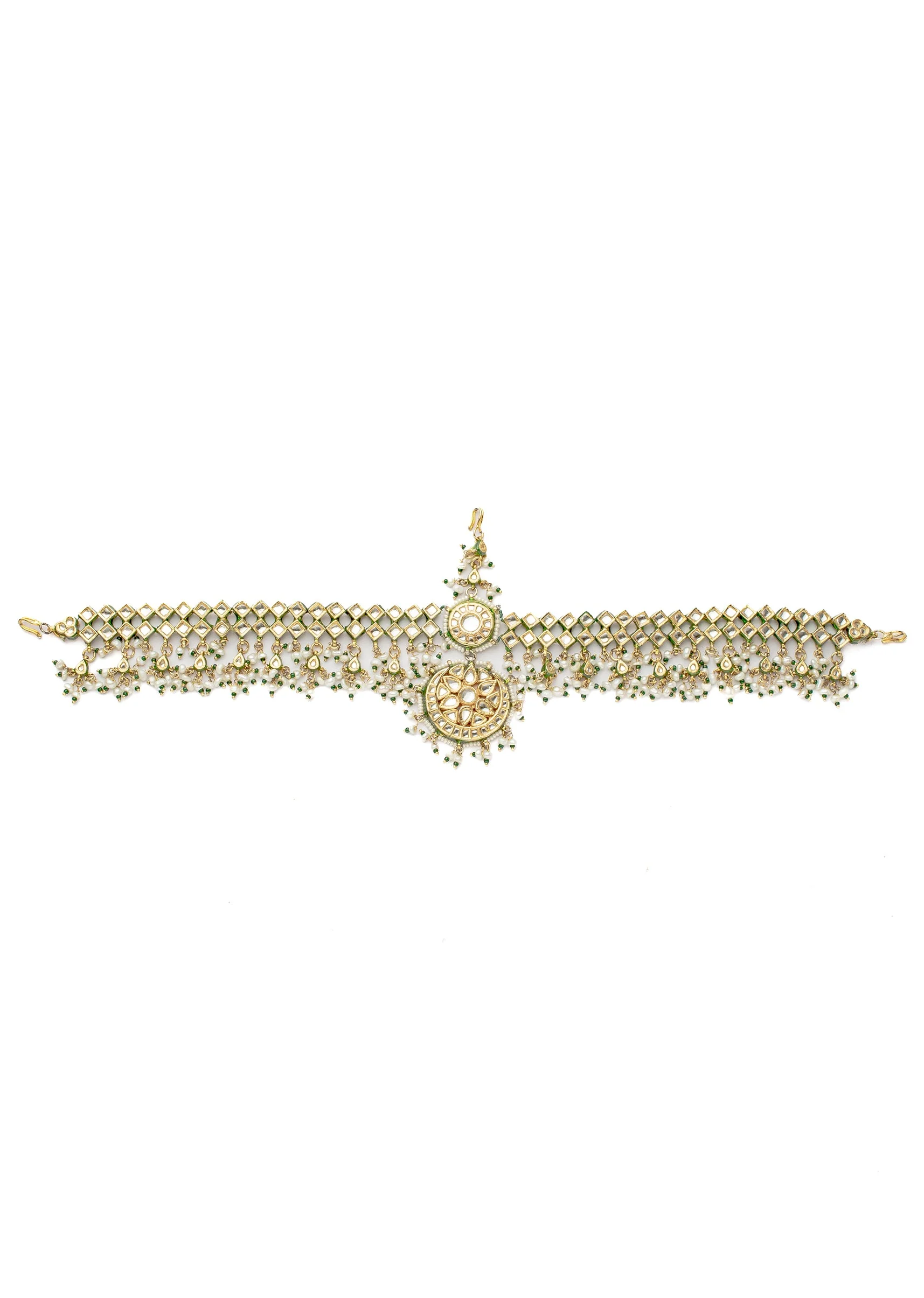 656-gold-plated-kundan-polki-maathapatti-1.webp Gold Plated Kundan Polki Maathapatti