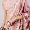 Mauve Abstract Printed Saree with Blouse