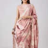 Mauve Abstract Printed Saree with Blouse