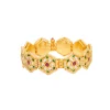 Gold Plated Red synthetic Stone Bangles