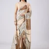 Multicolor Abstract Print Saree with Blouse