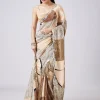 Multicolor Abstract Print Saree with Blouse