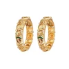 Gold Plated Multicolored Temple Bangles