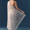 Grey Floral Jaal Embellished Saree with Unstitched Blouse