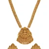 664-gold-finish-necklace-set-with-temple-style-motifs-2.webp Gold Finish Necklace Set With Temple Style Motifs