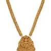 664-gold-finish-necklace-set-with-temple-style-motifs-3.webp Gold Finish Necklace Set With Temple Style Motifs
