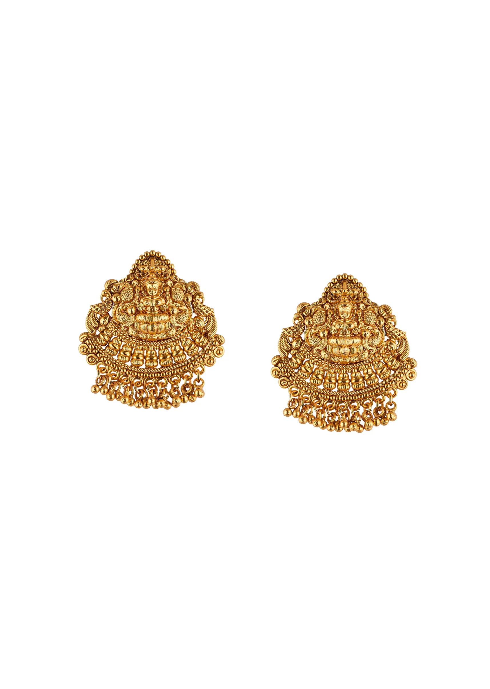 664-gold-finish-necklace-set-with-temple-style-motifs-4.webp Gold Finish Necklace Set With Temple Style Motifs