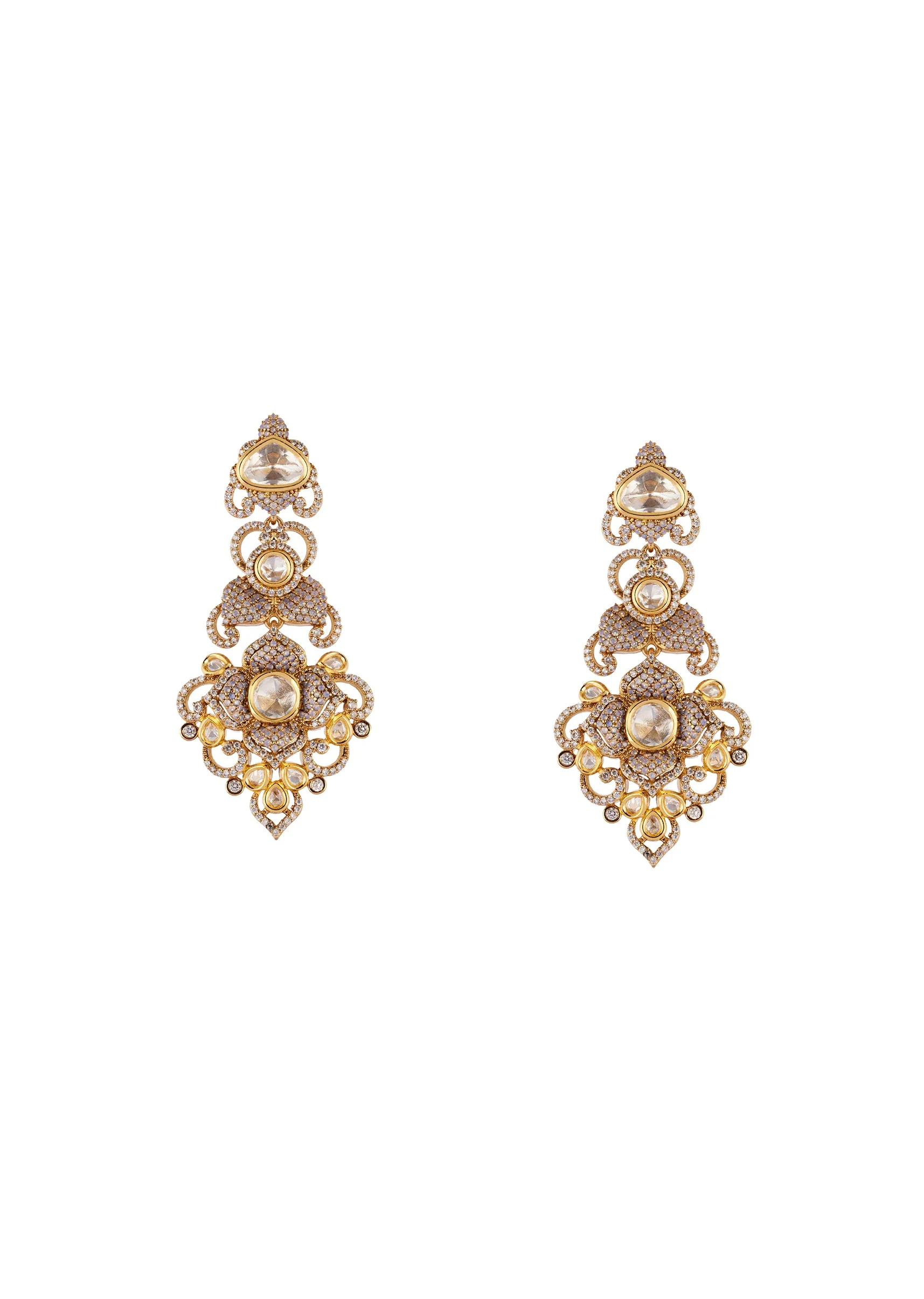 668-gold-finish-jewellery-set-in-polki-and-semi-precious-stones-3.webp Gold Finish Jewellery Set In Polki And Semi Precious Stones