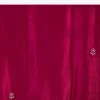 Coral Red Satin Chinon Saree With Scalloped Moti Embroidered Border And Buttis