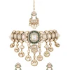 669-gold-finish-jewellery-set-in-polki-with-semi-precious-stones-and-drops-2.webp Gold Finish Jewellery Set In Polki With Semi Precious Stones And Drops
