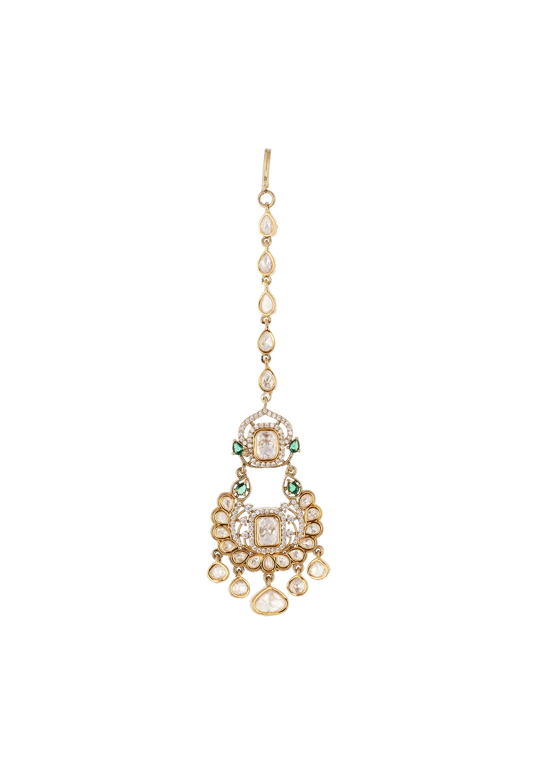 669-gold-finish-jewellery-set-in-polki-with-semi-precious-stones-and-drops-6.webp Gold Finish Jewellery Set In Polki With Semi Precious Stones And Drops