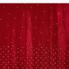 Red Satin Chinon Saree With All Over Sequin Embellishment